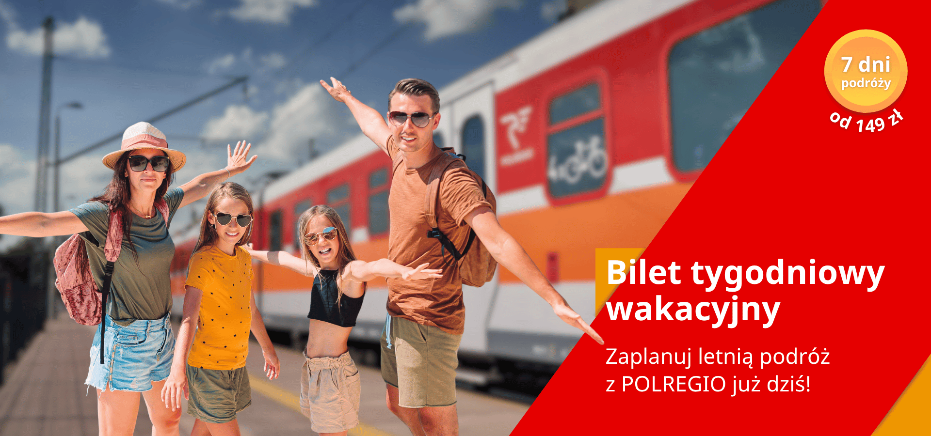 Planujesz letnie podróże po Polsce? Wybierz „Bilet tygodniowy wakacyjny” i korzystaj z nieograniczonej liczby przejazdów pociągami POLREGIO przez 7 dni!