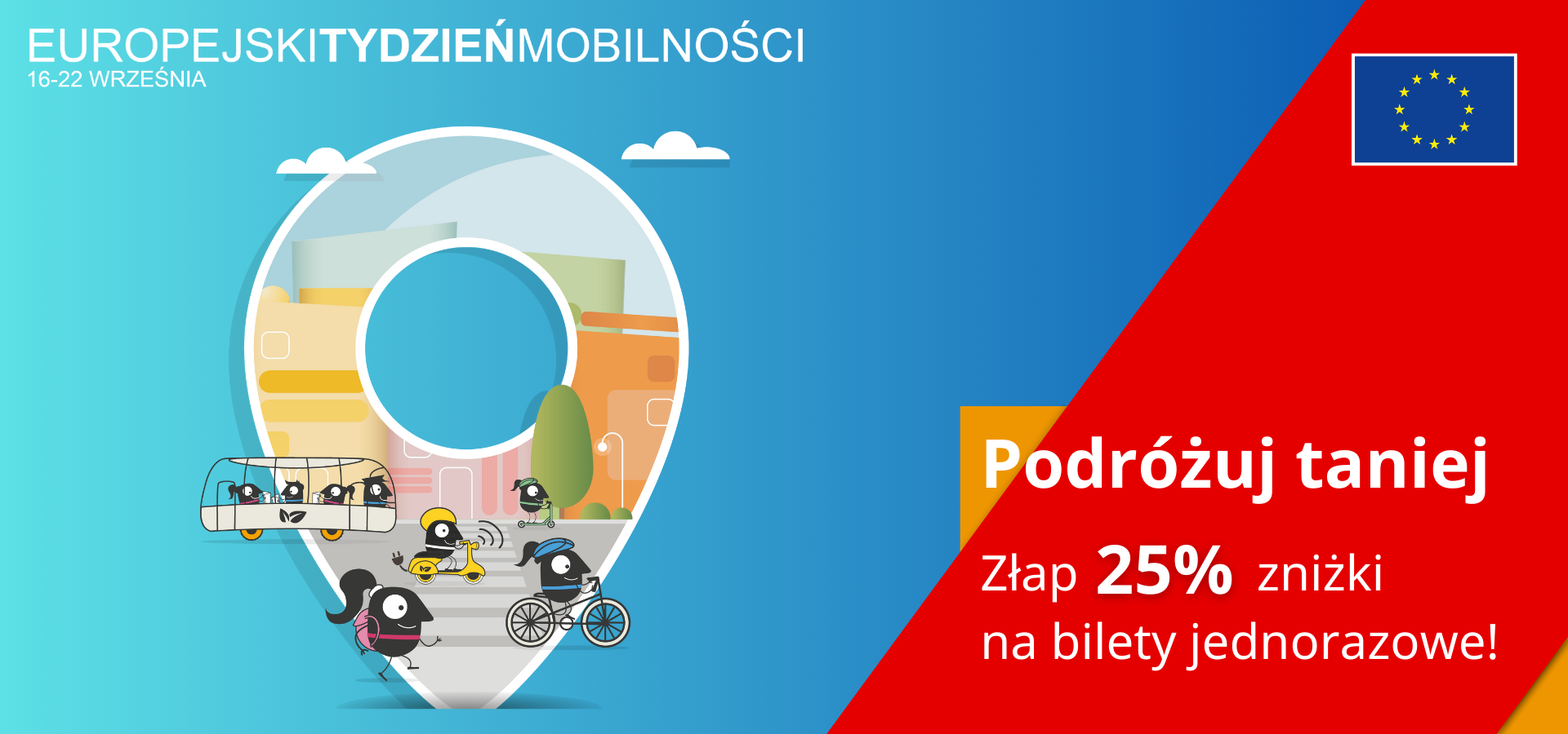 Podróżuj taniej – złap 25% zniżki na bilety jednorazowe!