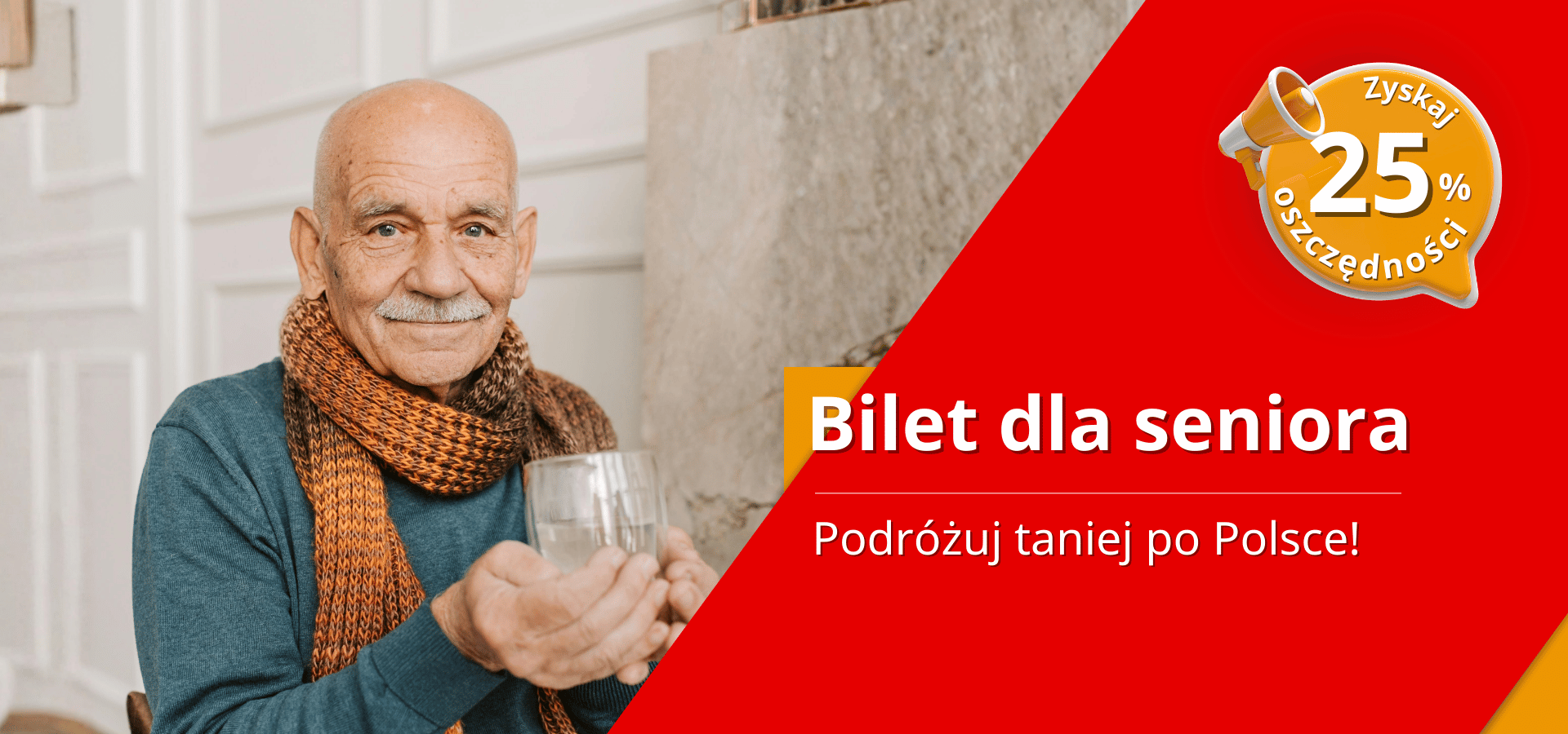 Ukończyłeś 60 lat i ciągle marzysz o wielkich i tanich podróżach? Oferta "REGIO Senior" jest dla Ciebie!