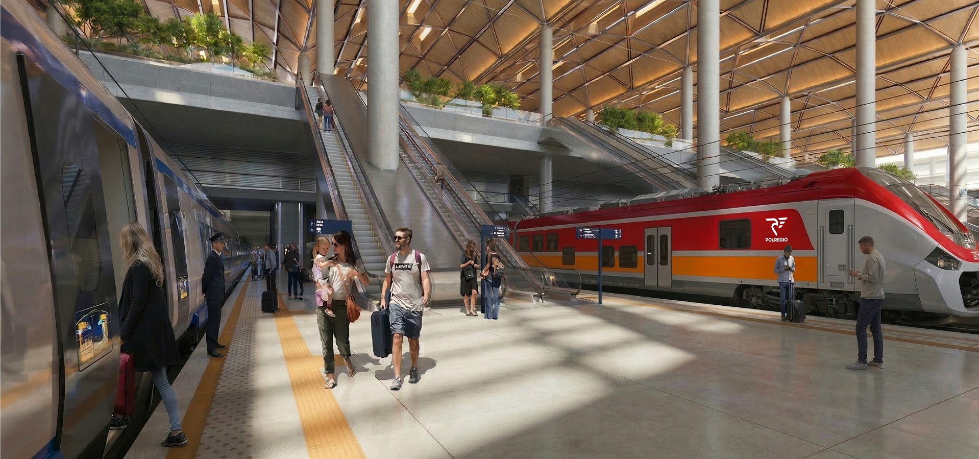 Po linii Y z POLREGIO. Wizualizacja: Centralny Port Komunikacyjny