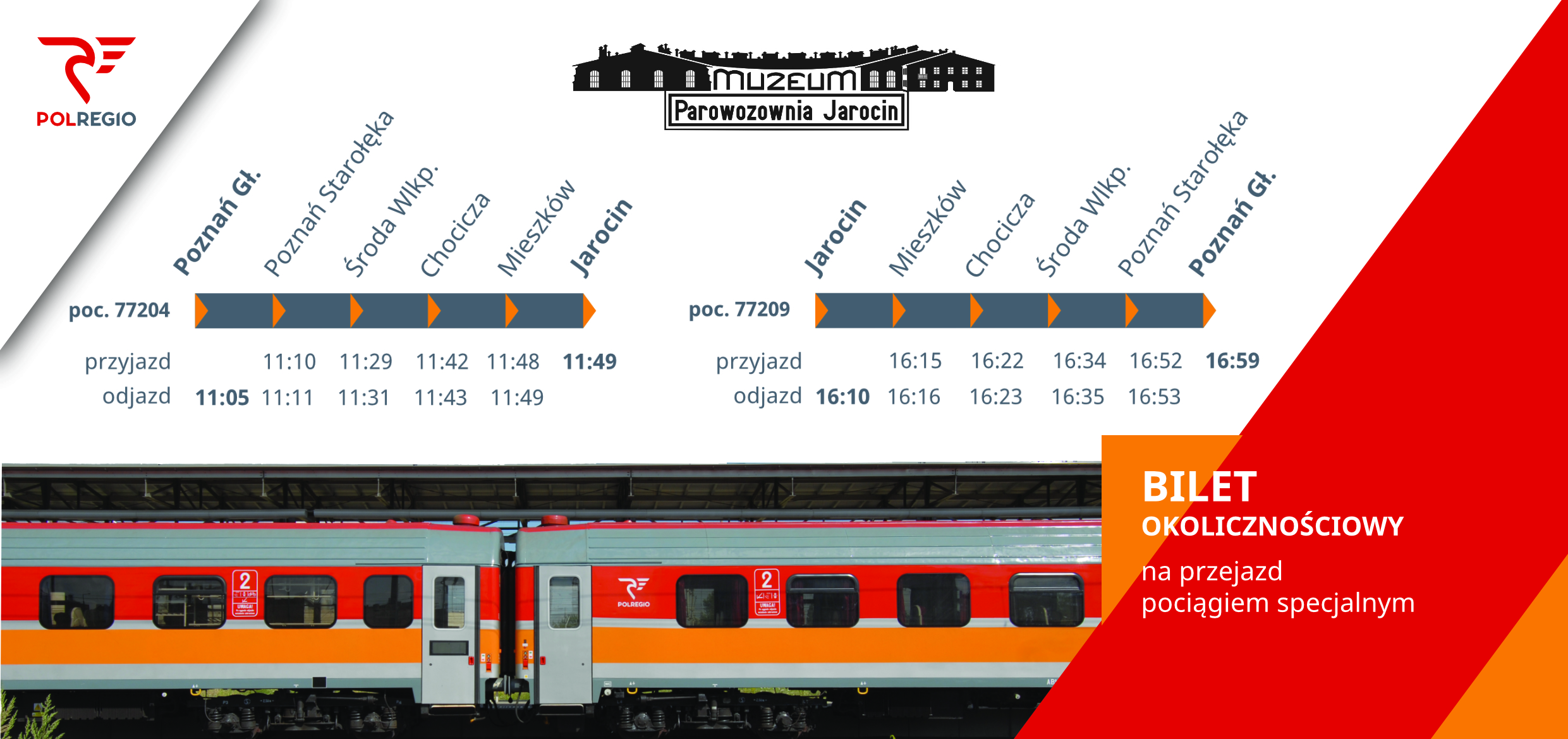 Rozkład jazdy pociągu specjalnego