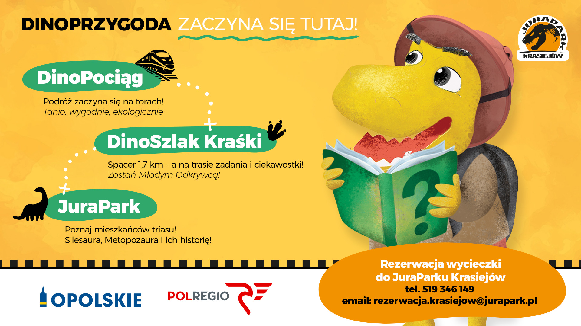 DinoPociąg do JuraParku – od kwietnia ruszamy z nową jakością wycieczek!